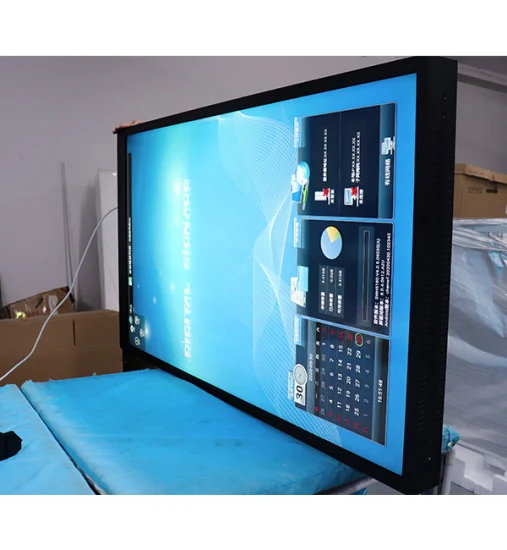 Pantalla de TV publicitaria impermeable para exteriores LCD de 5000 Nit legible con luz solar personalizada trabajo 24/7 serie HD de 55 pulgadas